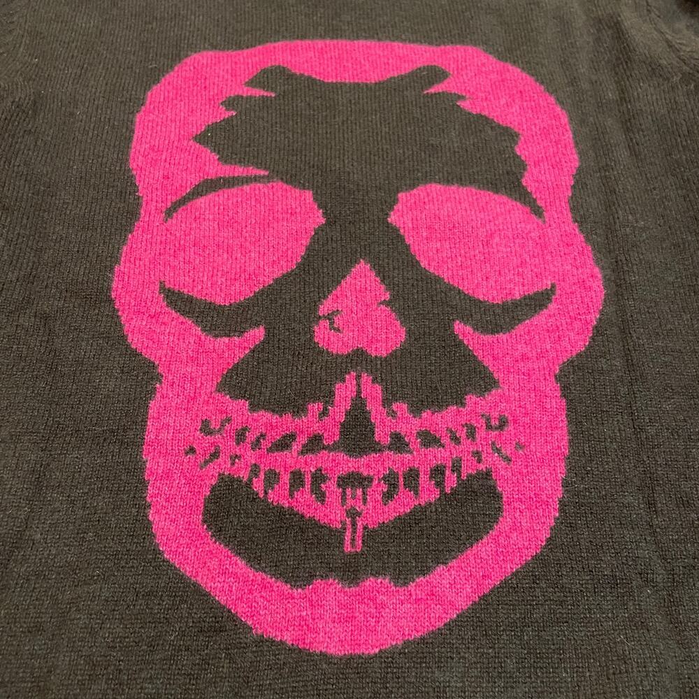 Rare Zadig & Voltaire Cashmere Skull Sweater | Pink Back Graphic, 100% Cashmere - Picture 5 of 7